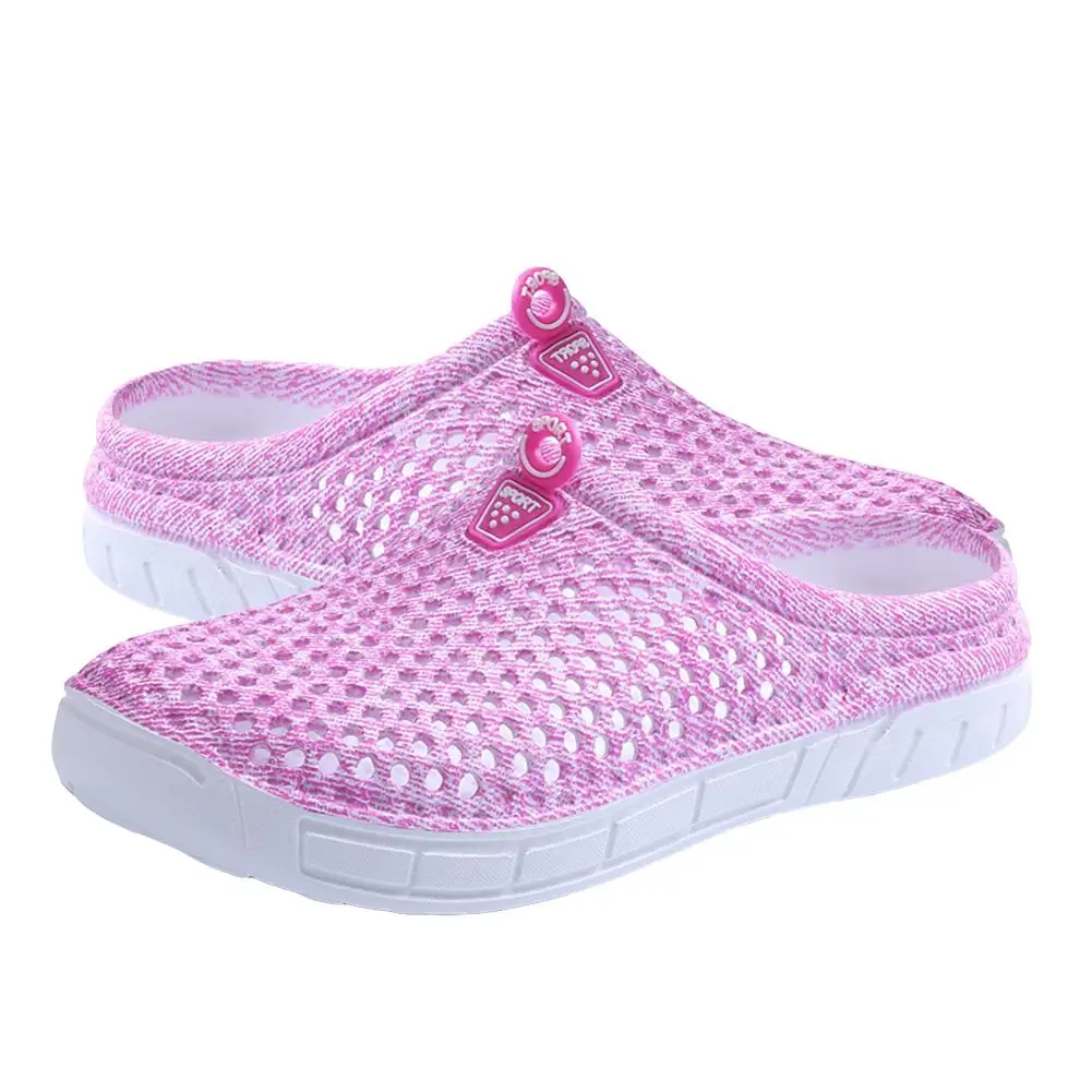 

Women Hollow-out Solid Color Non-slip Clogs Shoes Slip-on Summer Beach Slipper