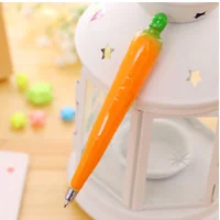 Kawaii школьные принадлежности милые стационарные растение ручка 1 шт. креативные фрукты овощи 0,5 мм пуля заправка шариковая ручка ZXB006D - Цвет: Carrot