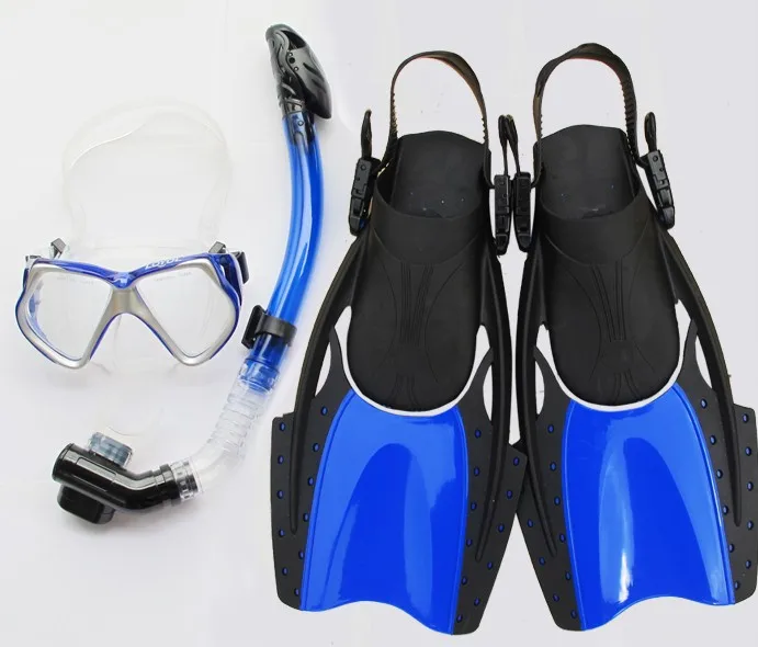 2 цвета Высококачественная маска для дайвинга полный сухой снорклинг, дыхательная трубка веб-плавники ласты для плавания под водой