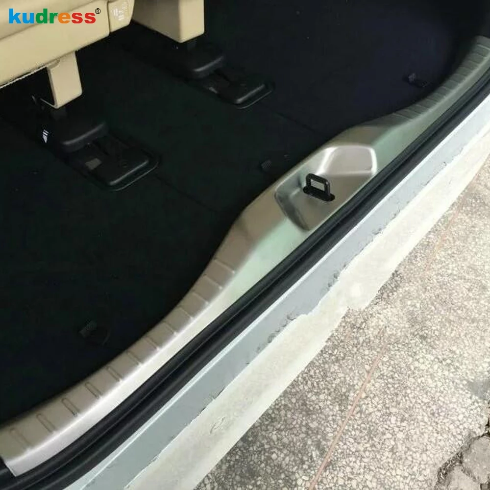 

For Toyota Alphard Vellfire 2015-2018 Steel Rear Trunk Bumper Protector Tail Scuff Plate Car Back Door Sill Interior Accessories