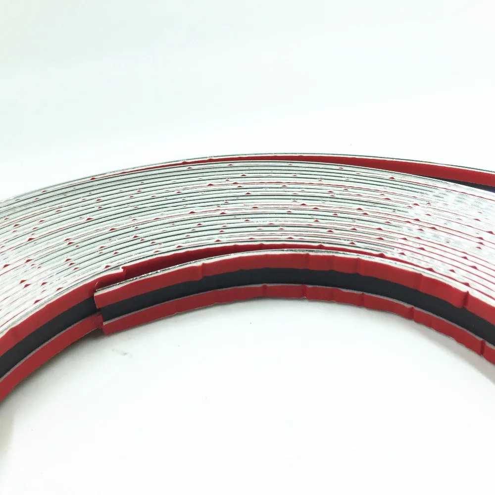 5Meters x 4/6/8/10/12/15/18/20/25/30mm Chrome Molding Trim Car Door Handle Windows Mirror Radio Protector Strips Silver