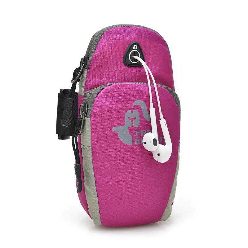 Новинка, унисекс, для мобильного телефона, наручный спортивная сумка для бега, спортзала на руку для бега и занятий спортом нарукавная сумка рукоятка держатель на ремешке Сумка для бега для телефона - Цвет: Rose Red