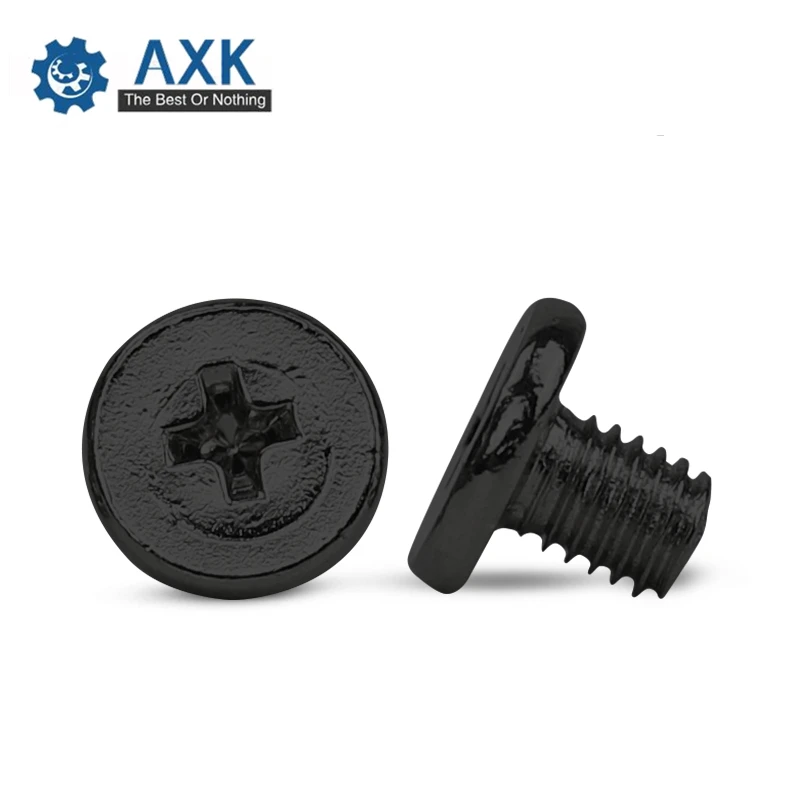 

500pcs/lot M1.6*3 Flat thin head (wafer head) phillips machine screw steel black zinc CM1.6