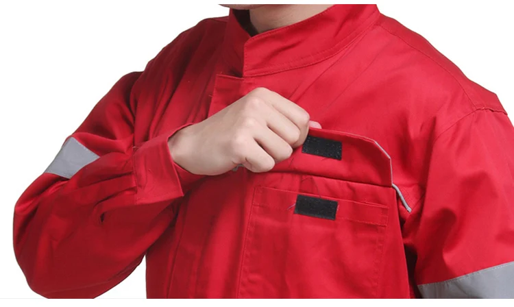 Work Coveralls Men Women Long Sleeve Wear-resistant Working Overalls Reflective Strip Safety Clothing Repairman Factory Uniforms (5)