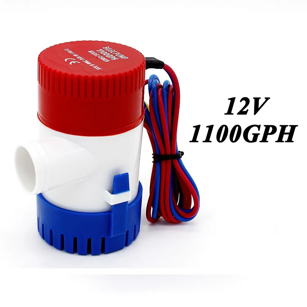 1100GPH DC Погружной Электронасос для лодка каяк, бустер водяной насос 12 V, 12 v Водяной насос 12 v, откачивающий насос 12/24 Вольт 24V правило - Напряжение: 1100GPH 12V