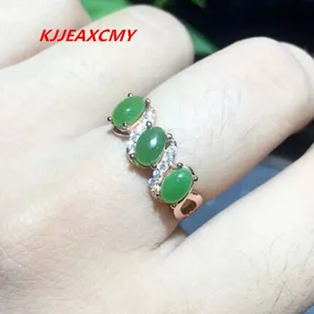 

KJJEAXCMY natural jade ring inlaid jewelry wholesale S925 Sterling Silver