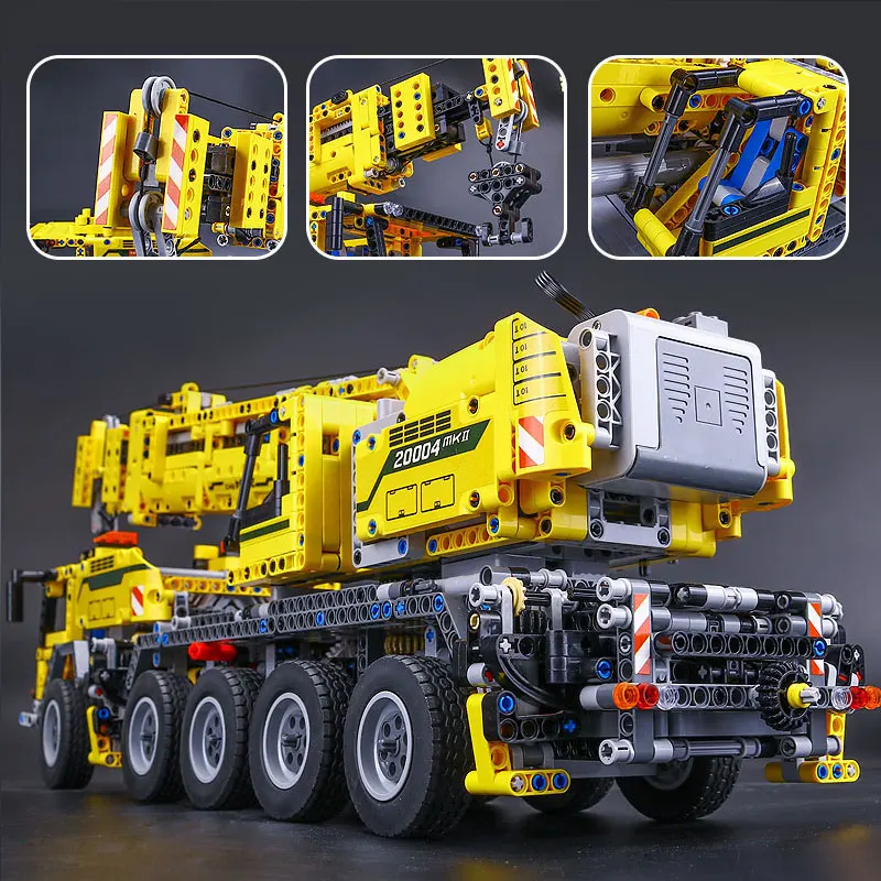 Technic Motor Series 20004 Mobile Crane Mk II Truck Car Building Kits Blocks Bricks Compatible with 42009 gifts