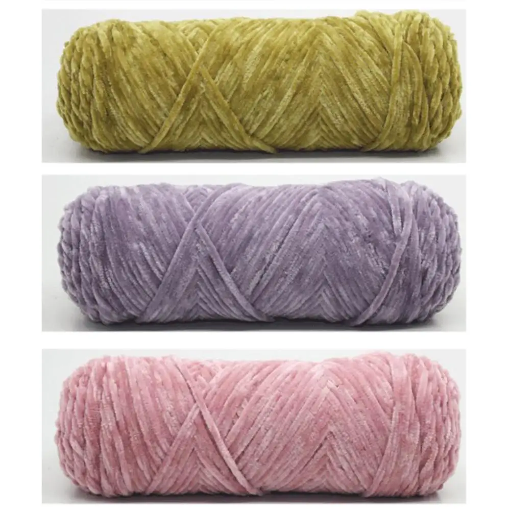 Золотой Бархат пряжа сплетенная шерсть DIY яркая линия Пряжа крюк обуви полиэстер