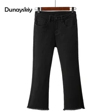 Джинсы длиной до щиколотки женские Стрейчевые джинсовые брюки-клеш повседневные облегающие джинсы весна модные брюки ковбой с высокой талией