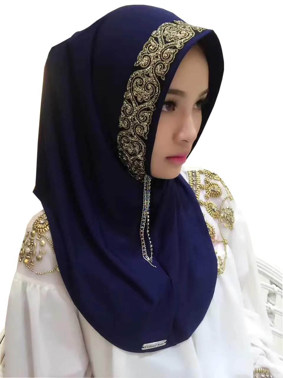 Модная новая смешанная пряжа мгновенная Толстовка hijabs для взрослых женщин