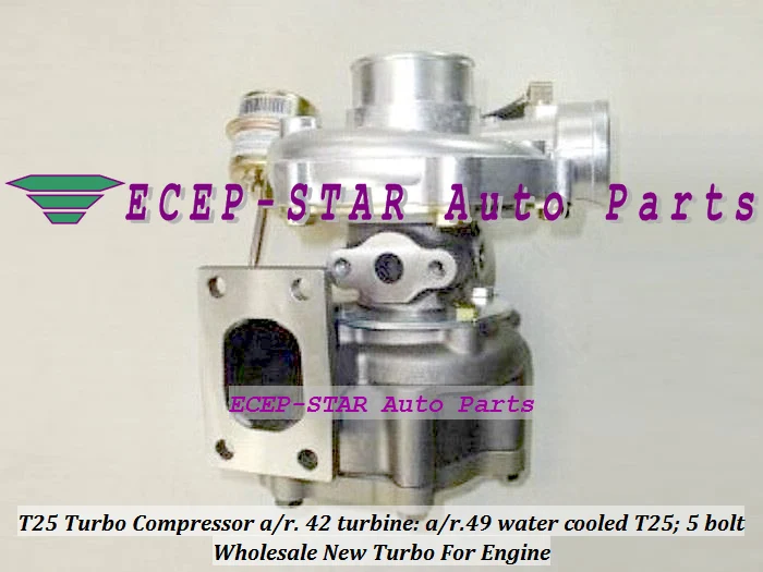 TURBO Turbo charger Compressor ar. 42 Turbine ar.49 Turbocharger  Inlet flange T25 Outlet flange with 5 bolts water cooled (1)