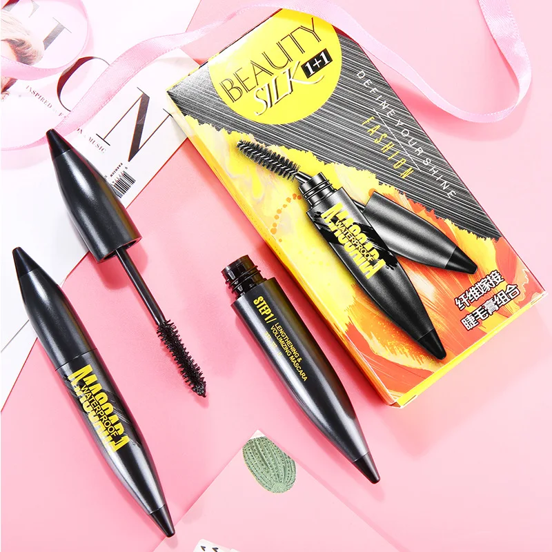 1Combo Brand New Eye Mascara Makeup Long Eyelash Silicone Brush Curving Lengthening Colossal Waterproof Black |
