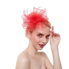 Women Wedding Hats Fascinator accessories Hair Clip Mesh Veil Hair Bands Elegant Church Headwear Royal Banquet Headdress Cap Women Wedding Hats Fascinator accessories Hair Clip Mesh Veil Hair Bands Elegant Church Headwear Royal Banquet Headdress Cap