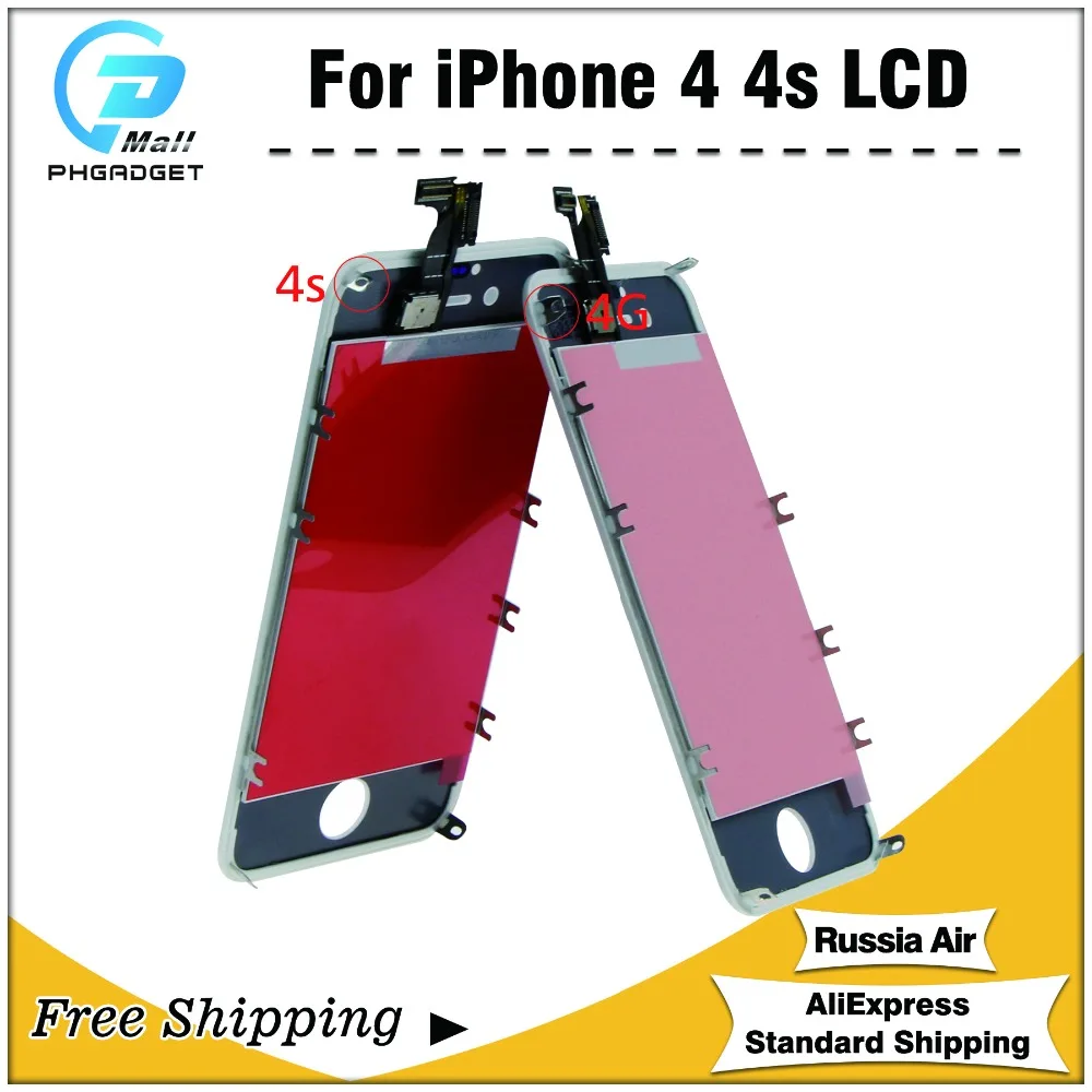 1pcs Aaa Quality Lcd For Iphone 4 4s Display Screen Touch Digitzer