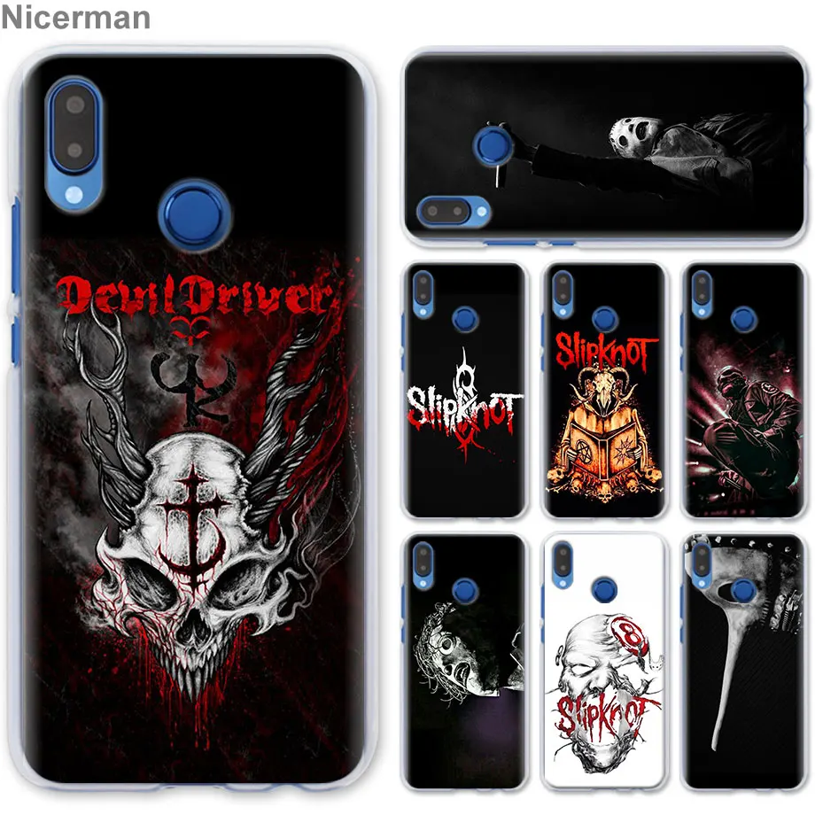 

Slipknot Rock Clear Case for Huawei Honor Y9 Y7 Y5 Y6 Y9 2019 Honor 10 20 Lite 8X 8A Play Phone Case Coque