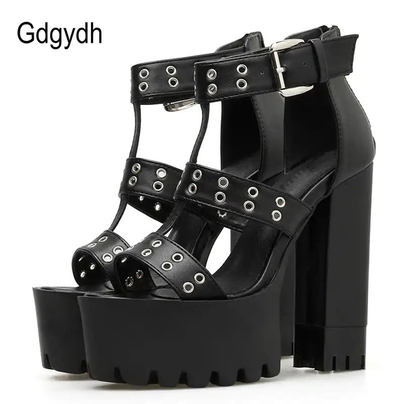 ladies black platform shoes