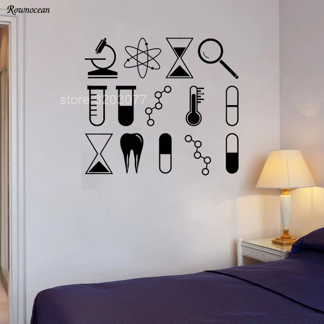 Removable Science Wall Art Stickers University School Laboratory