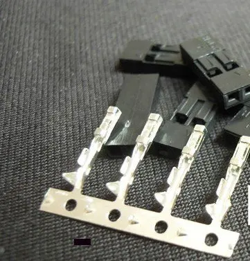 

PHIOPILAN 50pcs/lot 2.54mm 2P terminal connector with inserted spring DuPont plastic shell