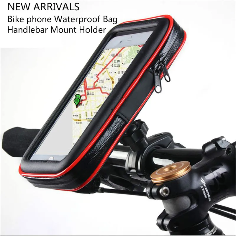 New Bike Bicycle Motorcycle Waterproof Phone Case Bag w/ Handlebar Mount Holder 