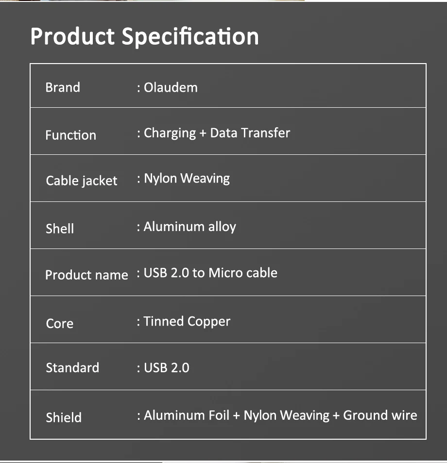 7.cable micro usb