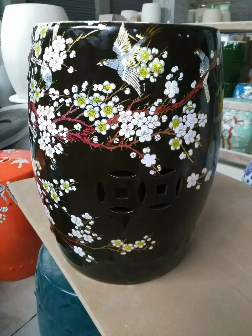 Black Garden Stool Black Garden Stool