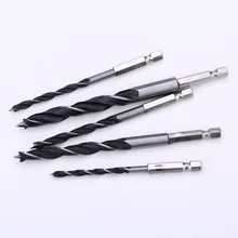 5PCS 1/4 Hex Shank Wood HCS Rustproof Woodworking Drill Hexagonal Shank Drill Bit Set 4mm 5mm 6mm 8mm 10mm Change Metal Tools 5PCS 1/4 Hex Shank Wood HCS Rustproof Woodworking Drill Hexagonal Shank Drill Bit Set 4mm 5mm 6mm 8mm 10mm Change Metal Tools