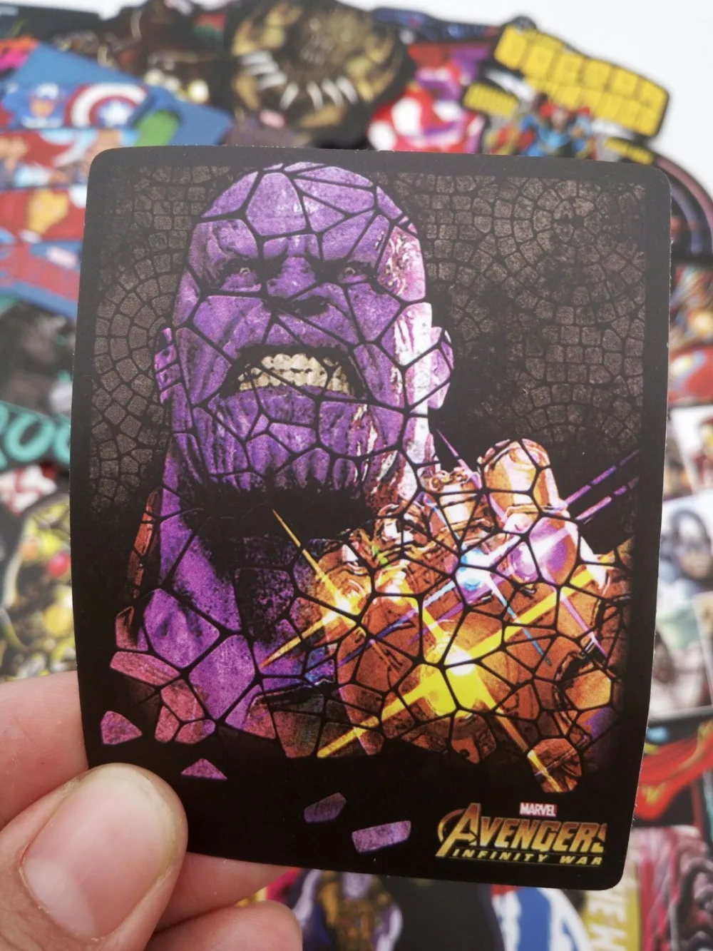 108 шт 2020 Новый Marvel Superhroes Thanos перчатка бесконечности Gauntlet наклейки бомба