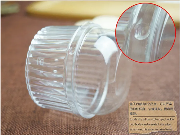 150 мл Упаковка для хлебобулочных изделий с крышкой, желе чашки для ...