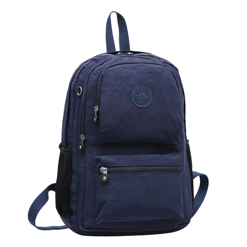 ACEPERCH, школьный рюкзак для девочки-подростка, водонепроницаемый, Bolsos Mochila Feminina Mujer, Женская одноцветная дорожная сумка для ноутбука - Цвет: Deep Blue