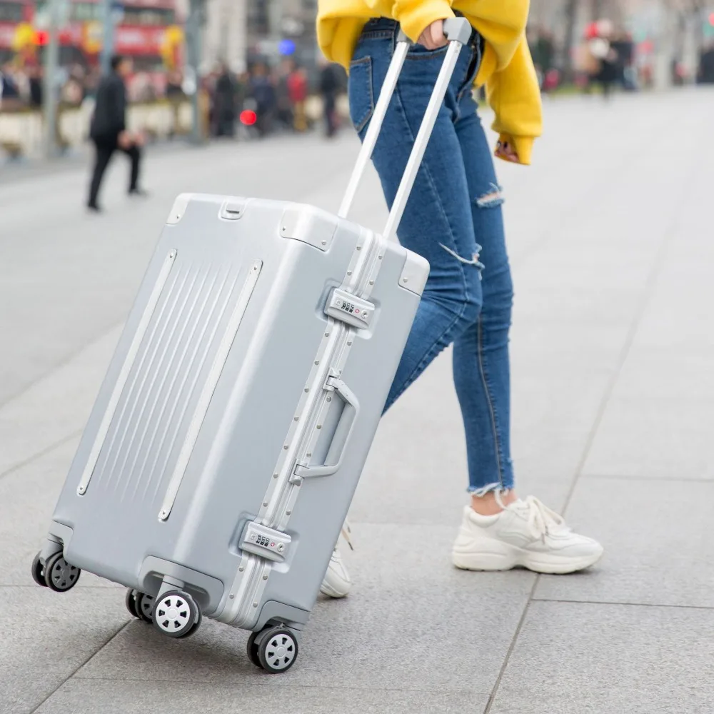 

20'24'26'29' Aluminum Frame Suitcase Carry On Luggage Hardside Rolling Luggage Travel Trolley Luggage Suitcase