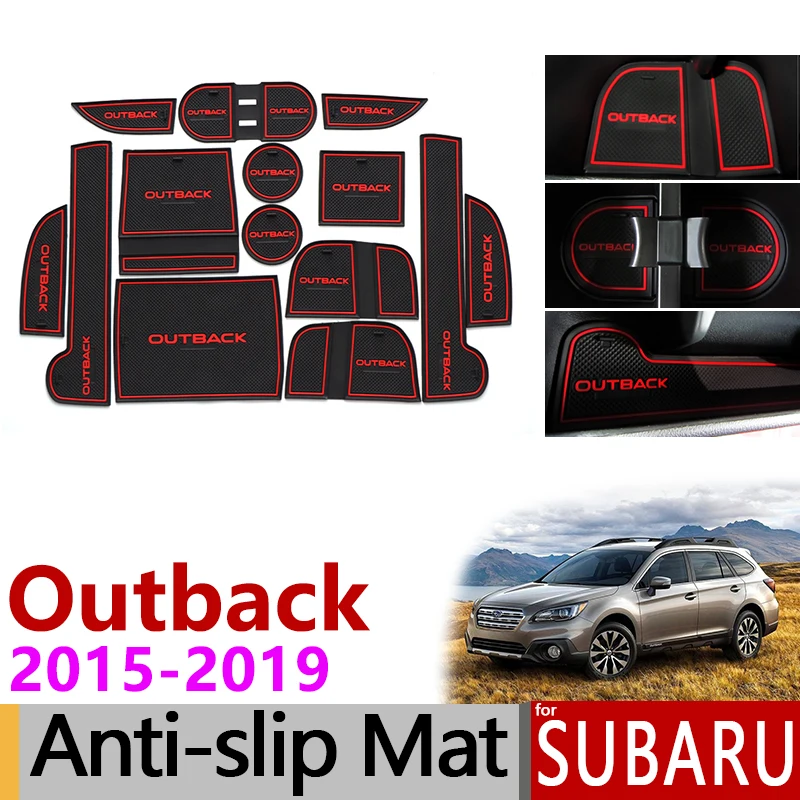Нескользящий коврик с прорезями для ворот резиновые подставки Subaru Outback 2015 2016 2017
