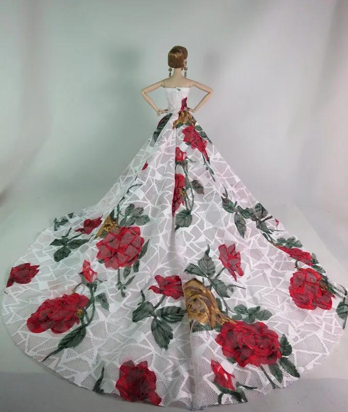 Vetements, Одежда для куклы Барби, подарок для девочек, одежда для «пуллип», праздничное платье принцессы, серебряное свадебное 1/6, аксессуары для кукол