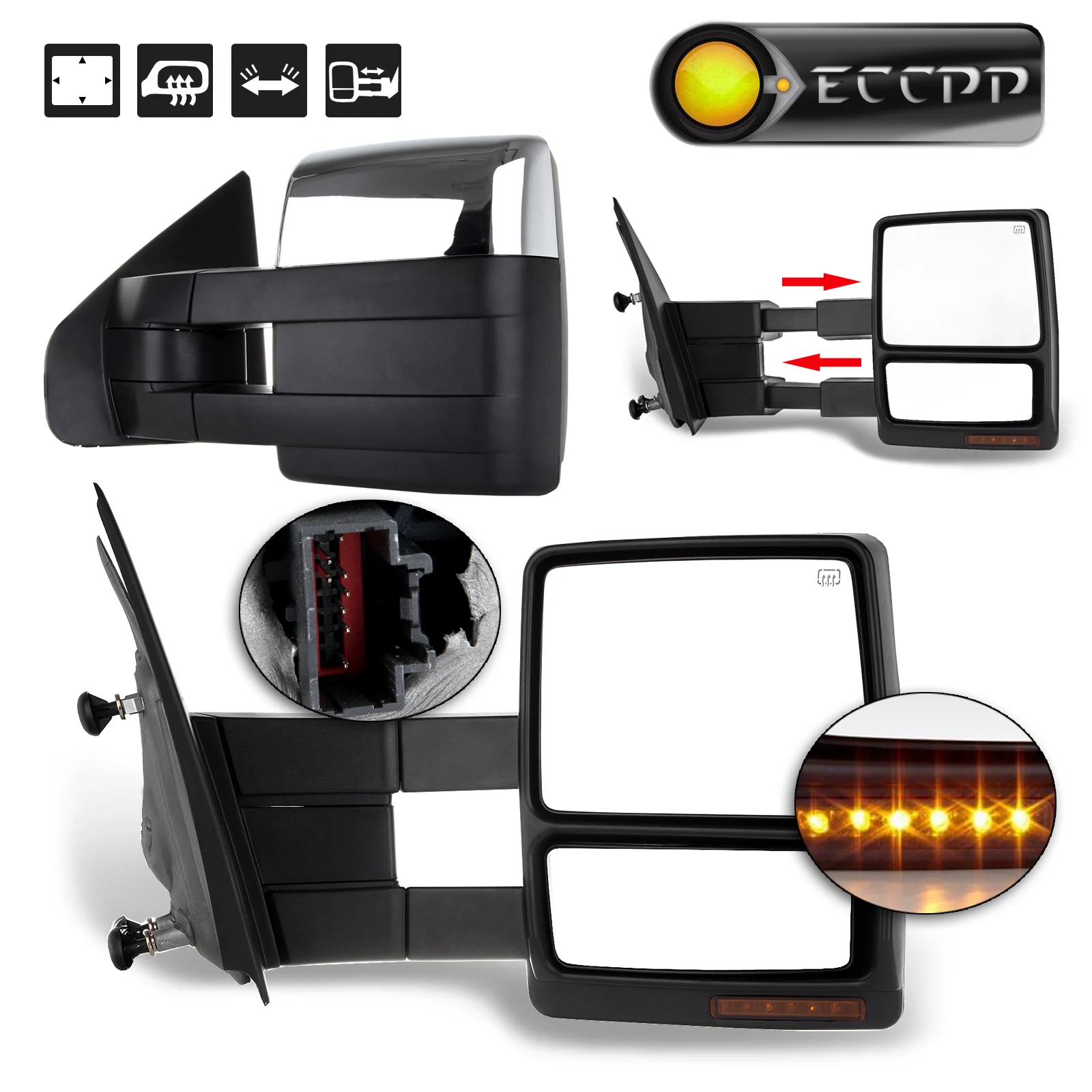 Eccpp Power Heated Mirror Ford 2004 2005 2006 2007 2008 2009 2010 2014