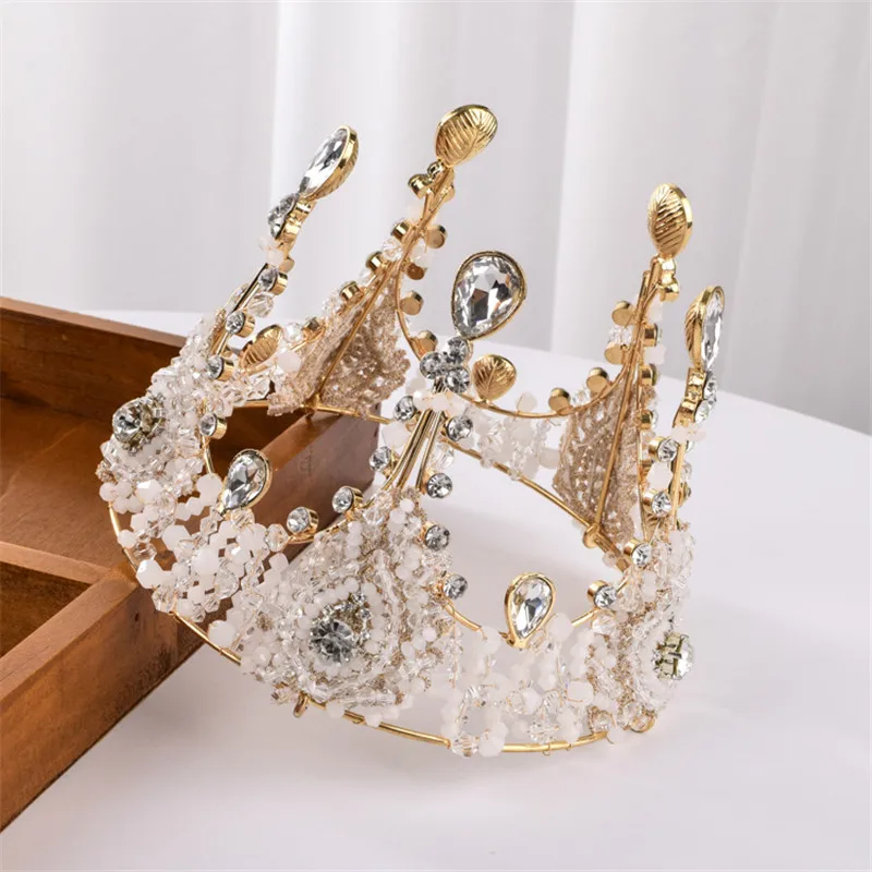 Buy Handmade Luxurious Queen Wedding Bridal Tiara Crown Women Diadem Headpiece