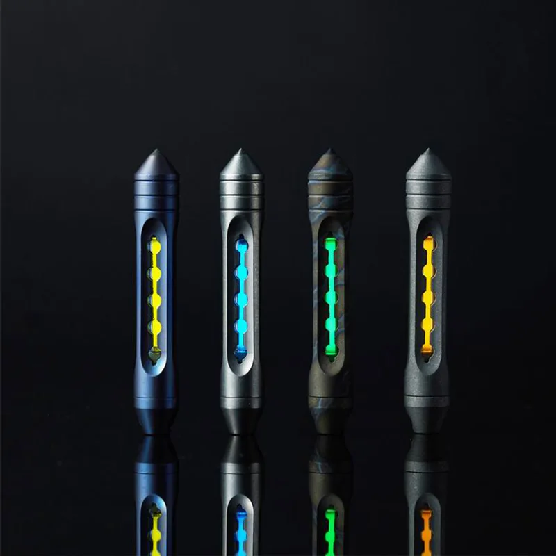 New TC4 Titanium Abstract Art Tritium Tube EDC Self-luminous Pendant Broken Window Key Holder Tritium Gas Signal Light Keychain New TC4 Titanium Abstract Art Tritium Tube EDC Self-luminous Pendant Broken Window Key Holder Tritium Gas Signal Light Keychain