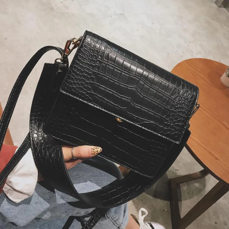 

Fashion Simple Women's Designer Handbag 2019 New Quality PU Leather Women Tote bag Alligator Shoulder Crossbody Bags A0100
