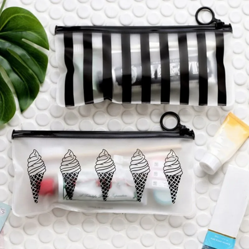 

Women Transparent PVC Cosmetic Bag Unisex Travel Makeup Bag Make Up Organizer Zipper Storage Pouch Toiletry Beauty Wash Kit Case