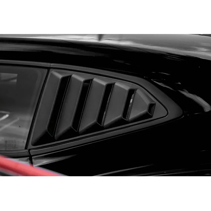 2pcs/set Car Rear Window Side Vent Louvers Scoop Cover Trim Sticker For Chevrolet Camaro+ Car-styling ABS Black