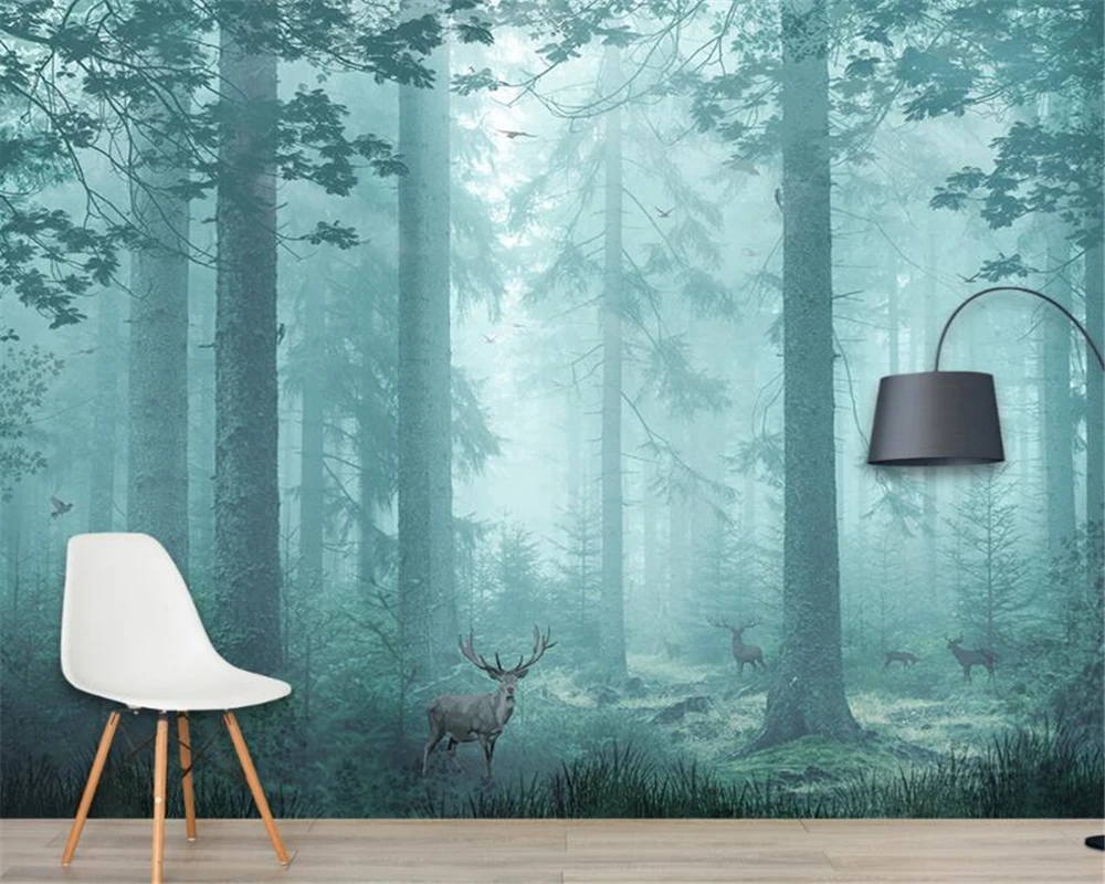 

Beibehang Custom 3d wallpaper murals fantasy Jungle shrub forest deer photo wallpaper papel de parede wall paper home decor