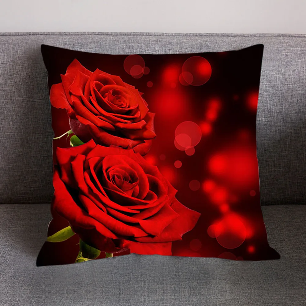 Чехол для подушки с цветочным принтом полиэстеровый чехол дивана автомобильный
