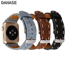 Винтаж Мужская обувь ручной работы из натуральной кожи ремешок для наручных часов для Apple Watch серии 1/2/3/4/5 ремешок браслет из нитей наручных часов iWatch 38, 42 мм, версия 40/44 мм длина браслета