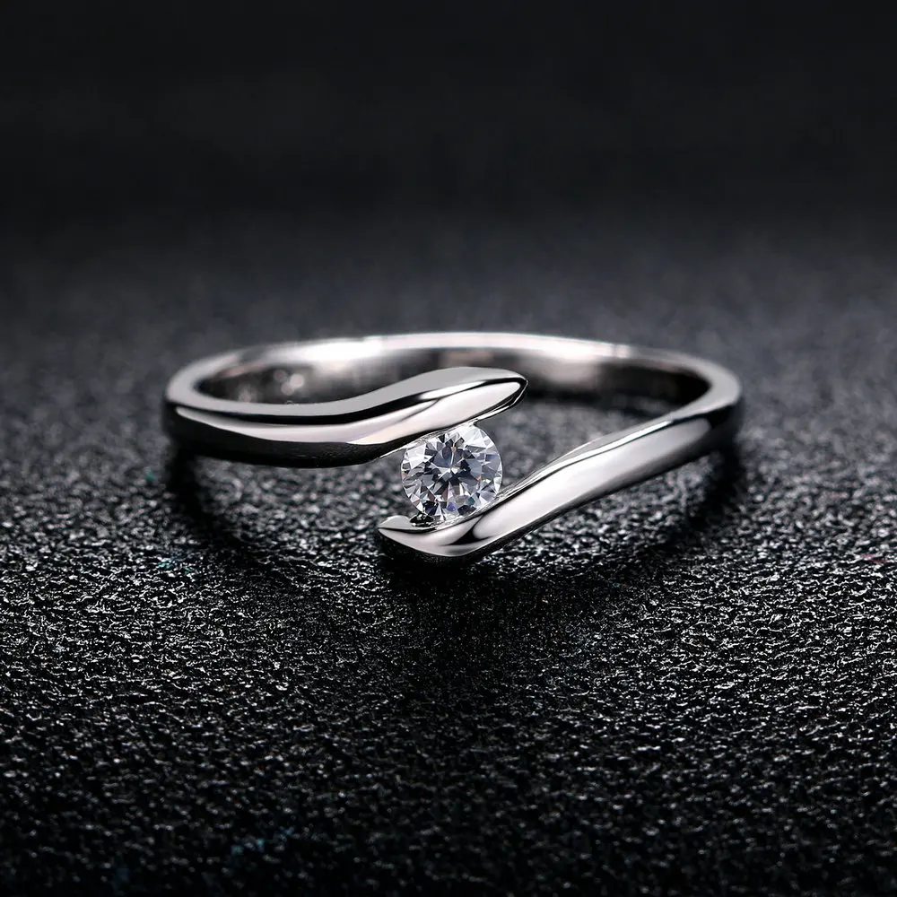 Double Fair Zirconia Engagement Rings For Bride Women Wedding Jewelry Finger Accessories Gift DFR198