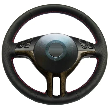 

Black Leather Hand-stitched Car Steering Wheel Cover for BMW E39 E46 325i E53 X5 For special production