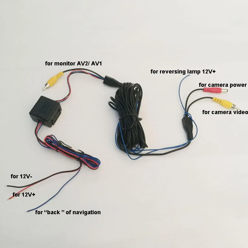 Фильтр Автомобильная камера заднего вида видео и провода питания Кабели стабилизированный 12 В DC реле конденсатор/реле-выпрямитель авто автомобиль