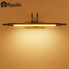 Винтажные светодиодные настенные зеркала для ванной комнаты светло-коричневый 56 см/66 см/76 см водонепроницаемый плафон подсветки косметического зеркала освещение для внутреннего кровати косметическое освещение