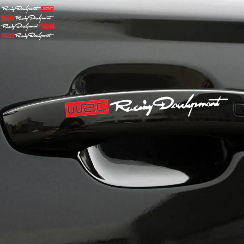 

4Pcs Car Stickers Car Decals Vinyl JDM Stickers On Car Handle Door WRC Rally Racing Stripe Tuning Auto Accessories Car Decor