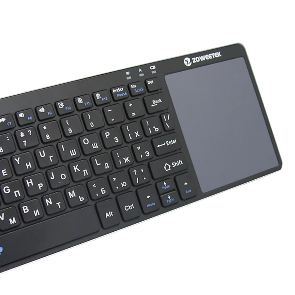 Оригинальная игровая клавиатура Zoweetek K12-1, 2,4G, русская беспроводная клавиатура, тачпад, мышь с подсветкой, Игровая клавиатура для Pad IP tv Smart tv Box, мини-ПК