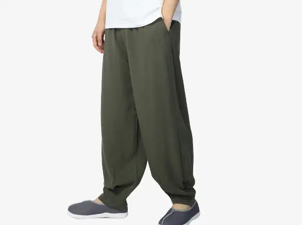 3 цвета, летние и весенние хлопковые и льняные брюки для единоборств кунг-фу брюки монахи Шаолинь брюки дзен монах медитация шаровары зеленый/серый