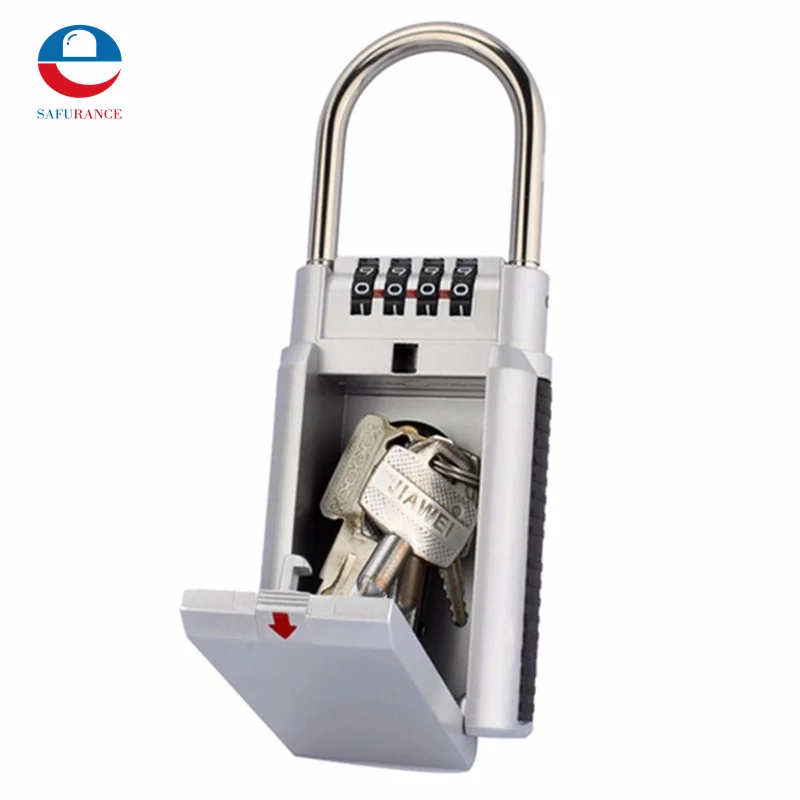 Silver 4 Digit Combination Password Safety Key Box Lock Padlock Storage Keys Organizer Zinc Alloy Silver 4 Digit Combination Password Safety Key Box Lock Padlock Storage Keys Organizer Zinc Alloy