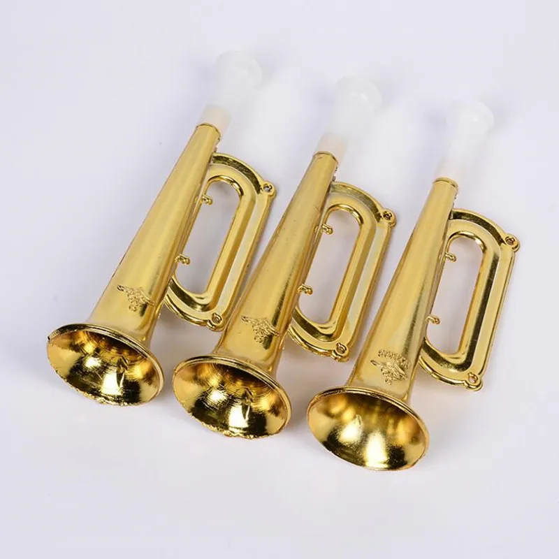 Gold Horn Trumpet Children Boy Girl School Cheering Props Noise Maker